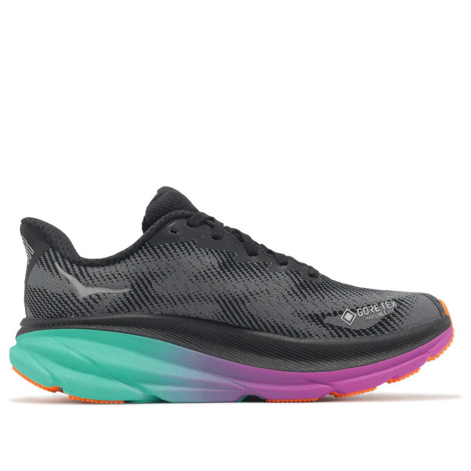 (WMNS) Clifton 9 Gore-Tex ‘Black Electric Aqua’